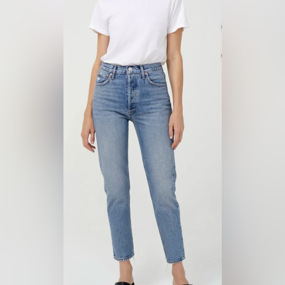 Agolde Riley High Ride Straight Crop Jeans in Endless Size 25 NWT